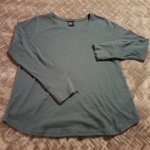Women's long sleeve Henley style shirt size L